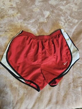 3 For $15🎊 Nike Women's Red Athletic Running Shorts with White & Black Trim